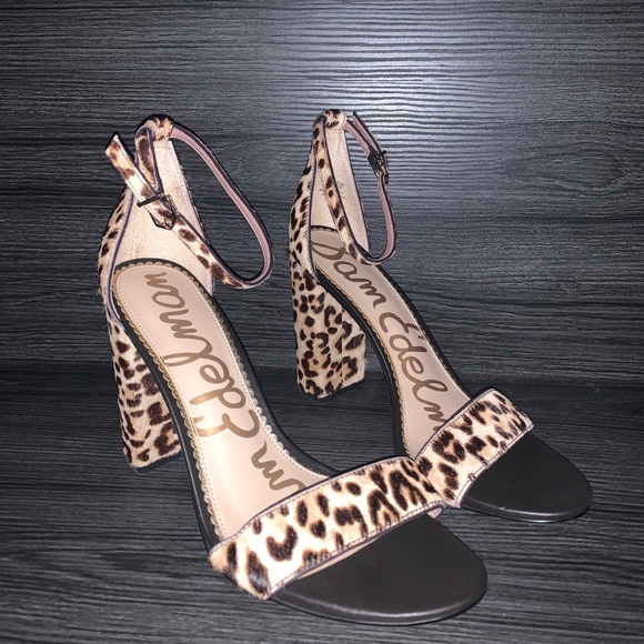 cheetah print strappy heels